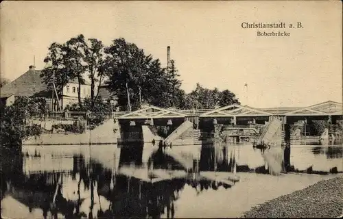 Ak Krzystkowice Christianstadt Nowogród Bobrzański Naumburg am Bober Schlesien, Boberbrücke