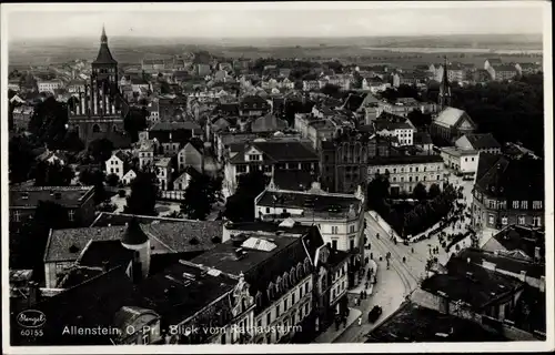 Ak Olsztyn Allenstein Ostpreußen, Panorama vom Rathausturm aus