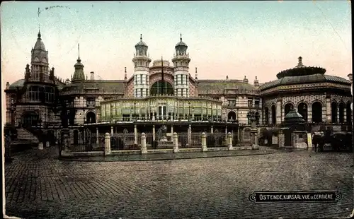 Ak Oostende Ostende Westflandern, Kursaal, Rückansicht