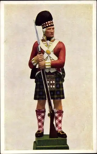 Ak The Gordon Highlanders, Private, 92. Regt. Batt. Schüchtern. Rezension Order 1798, Statuette