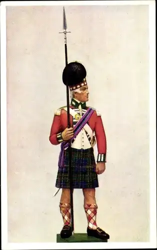Ak The Queen's Own, Cameron Higlanders, Sergeant, Drill Order 1796, Statuette