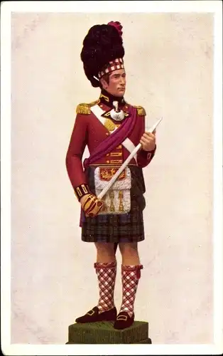 Ak The Black Watch, Royal Highlanders, Offizier, 42. Royal Highland Regiment 1808, Statuette
