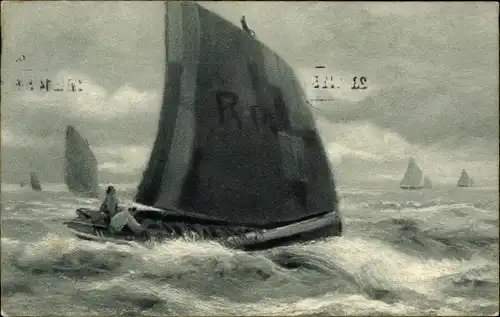 Ak Segelboote auf dem Meer