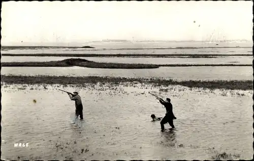 Ak Fort Mahon Somme, Jäger an der Baide de l'Authie