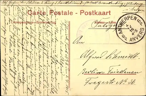 Postkarte Antwerpen Antwerpen Flandern, Das Passageboot