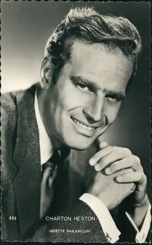 Ak Schauspieler Charton Heston, Portrait