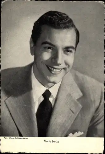 Ak Schauspieler Mario Lanza, Krawatte, Portrait