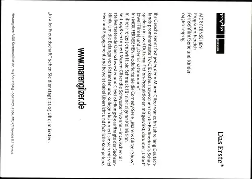 Ak Schauspielerin Maren Gilzer, Portrait, Autogramm