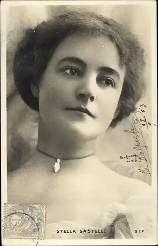 Ak Schauspielerin Stella Gastelle, Portrait