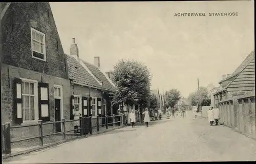 Ak Stavenisse Zeeland, Achterweg