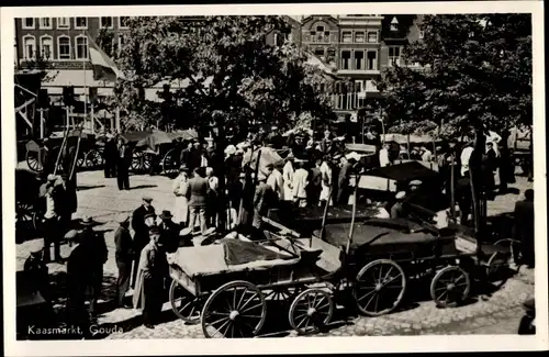 Ak Gouda Südholland Niederlande, Kaasmarkt