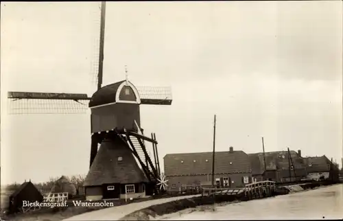 Ak Bleskensgraaf Molenlanden Südholland, Watermolen