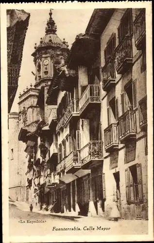 Ak Hondarribia Fuenterrabia Baskenland, Calle Mayor