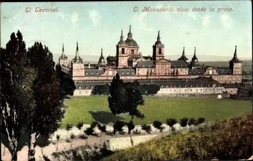 Ak San Lorenzo de El Escorial Madrid, Monasterio del Escorial