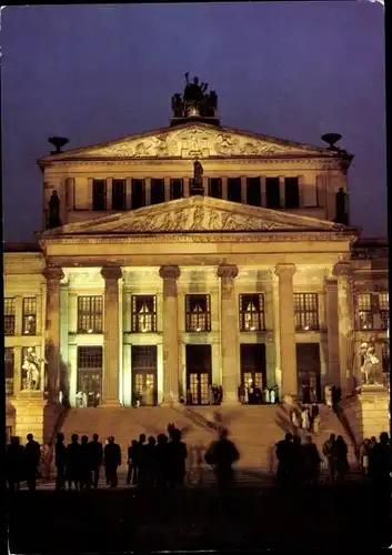 Ak Berlin Mitte, Schauspielhaus bei Nacht