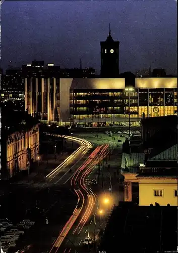 Ak Berlin Mitte, Palast der Republik bei Nacht