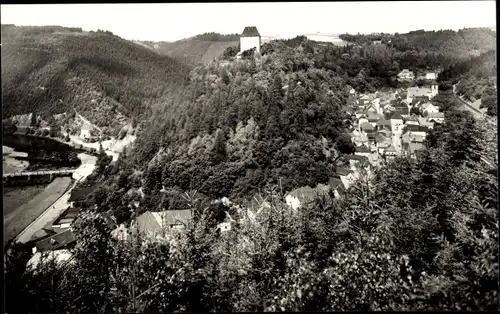 Ak Ziegenrück an der Saale Thüringen, Teilansicht, Blick vom Geyersberg