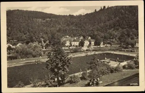 Ak Ziegenrück an der Saale Thüringen, Schwimmbad