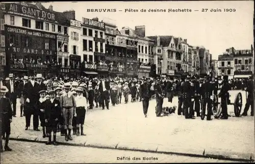 Ak Beauvais Oise, Jeanne Hachette-Feierlichkeiten, Parade der Schulen