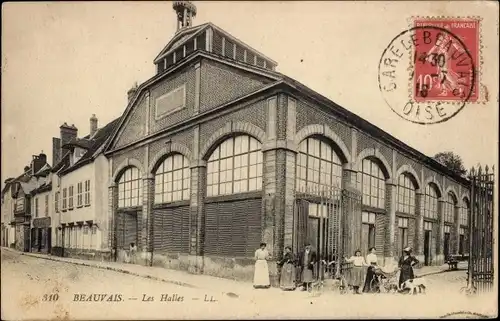 Ak Beauvais Oise, Les Halles