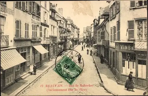 Ak Beauvais Oise, Rue de Malherbes