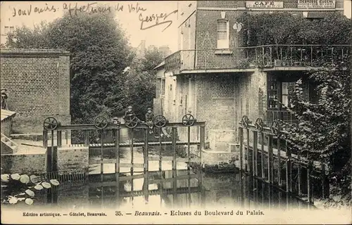 Ak Beauvais Oise, Schleusen des Boulevard du Palais