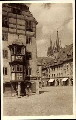 Ak Cheb Eger Region Karlsbad, Stöckl mit Erker