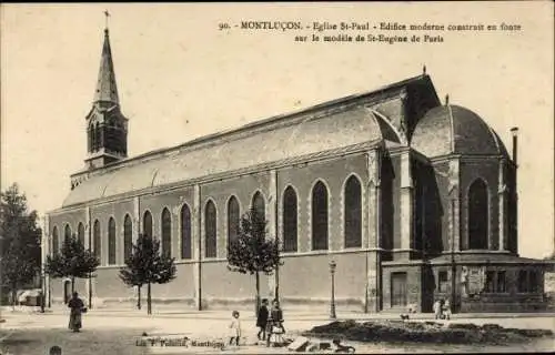 Postkarte Montluçon Allier, St. Paul's Church