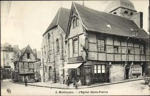 Postkarte Montluçon Allier, Kirche Saint Pierre