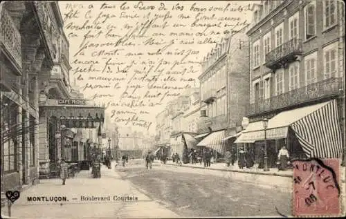 Ak Montluçon Allier, Boulevard Courtais