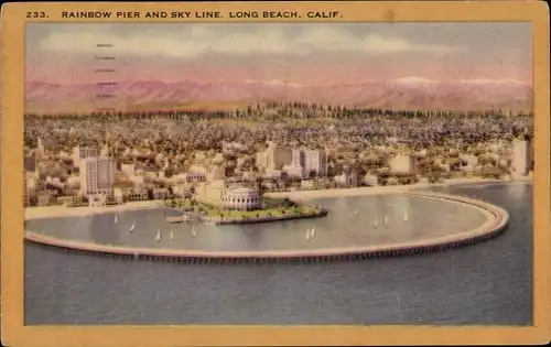 Ak Long Beach Kalifornien USA, Rainbow Pier, Sky Line