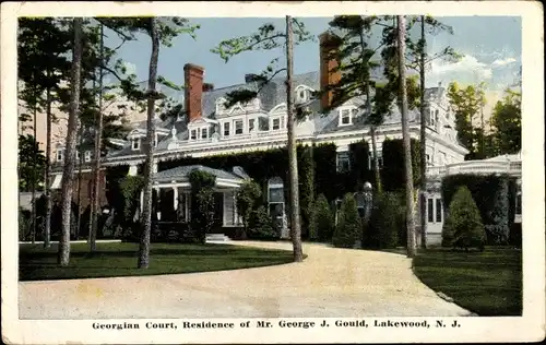 Ak Lakewood New Jersey USA, Georgian Court, Wohnsitz von Herrn George J. Gould