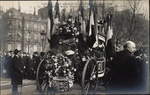 Ak Paris, The Funerals of Paul Deroulede, The Funeral Chariot