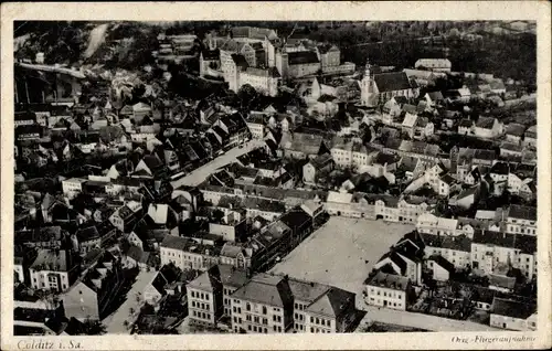 Ak Colditz in Sachsen, Fliegeraufnahme