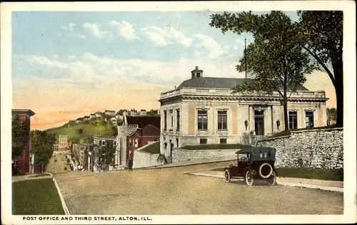 Ak Alton Illinois USA, Post Office, third Street