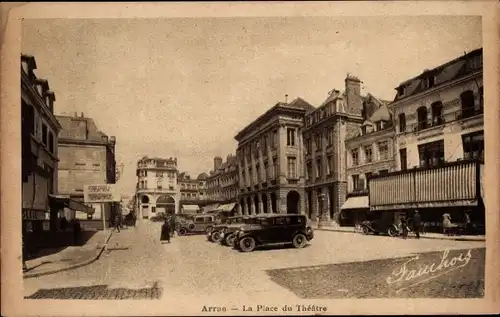 Ak Arras Pas de Calais, Theaterplatz