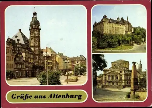 Ak Altenburg in Thüringen, Rathaus, Schloss, Theater