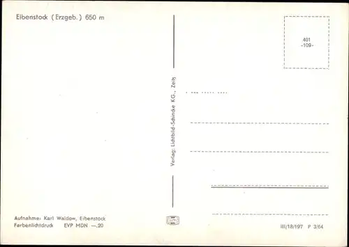 Ak Eibenstock im Erzgebirge Sachsen, Feldweg mit Blick zum Ort