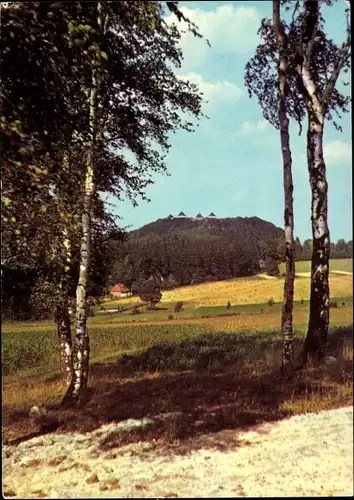 Ak Augustusburg im Erzgebirge, Blick vom Birkenwäldchen