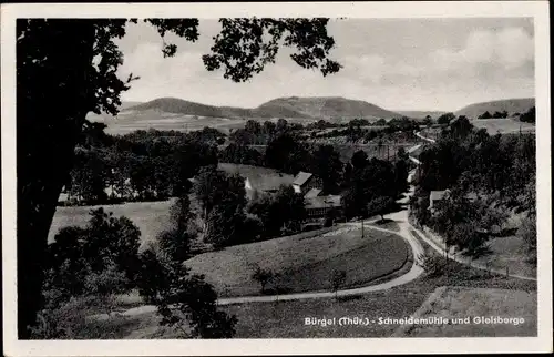 Ak Bürgel in Thüringen, Schneidemühle, Gleisberge