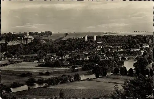 Ak Bad Kösen Naumburg an der Saale, Gesamtansicht vom Himmelreich aus, Rudelsburg, Saaleck