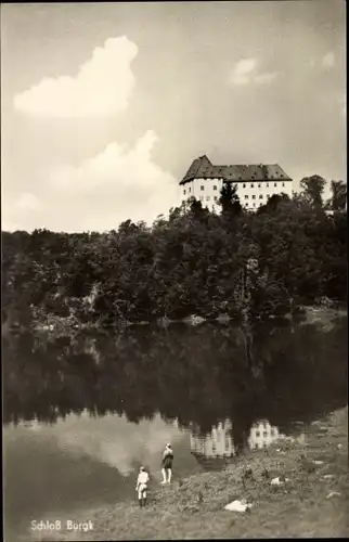 Ak Burgk Schleiz in Thüringen, Schloss Burgk an der Saale