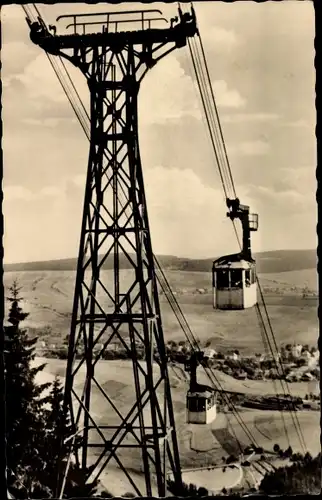 Ak Oberwiesenthal im Erzgebirge, Fichtelberg, Drahtseilbahn