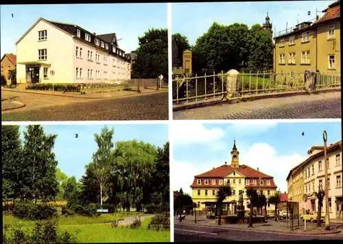 Ak Ohrdruf in Thüringen, Städtisches Krankenhaus, Ohre, Stadtpark, Ernst-Thälmann-Platz, Rathaus