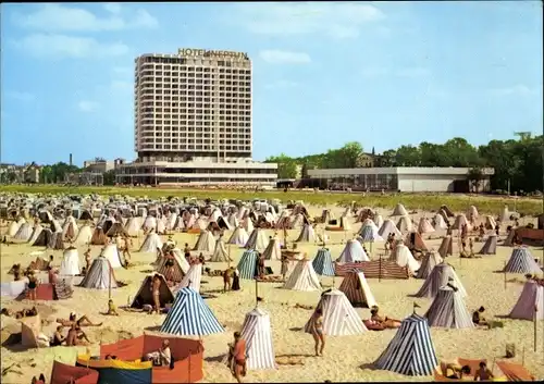 Ak Ostseebad Warnemünde Rostock, Strand, Hotel Neptun