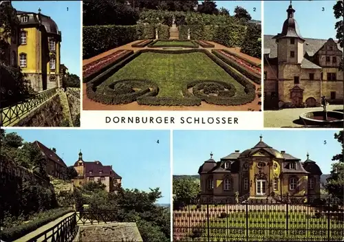 Ak Dornburg an der Saale Thüringen, Rokokoschloss, Renaissanceschloss, Park, Altes Schloss