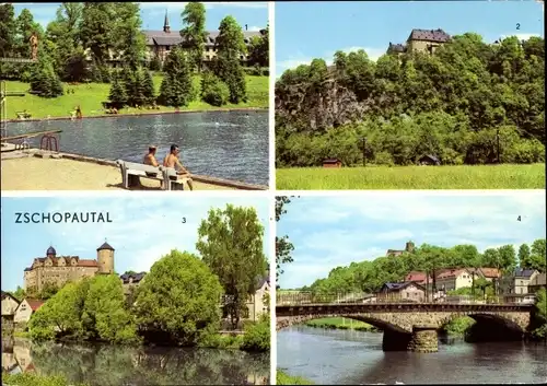 Ak Warmbad Wolkenstein, Sanatorium, Schloss Wolkenstein, Zschopau, Schloss Wildeck, Scharfenstein