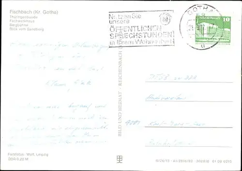 Ak Fischbach Waltershausen Thüringen, Thüringenbaude, Gesamtansicht, Bergbühne