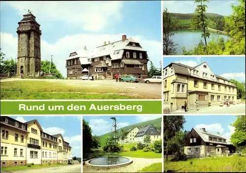 Ak Wildenthal Eibenstock im Erzgebirge, Aussichtsturm, Berghotel Auersberg, Sosa Talsperre