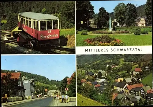Ak Meuselbach Schwarzmühle Schwarzatal in Thüringen, Bergbahn, Mellenbach-Glasbach, Sitzendorf